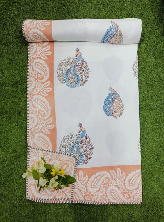 Hand Block Reversible Double Bed Dohar