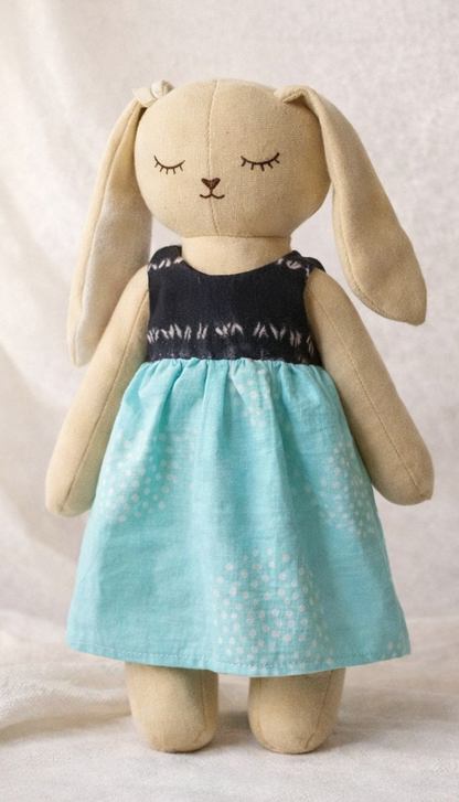 Handmade Fabric Bunny Doll Toy for Kids