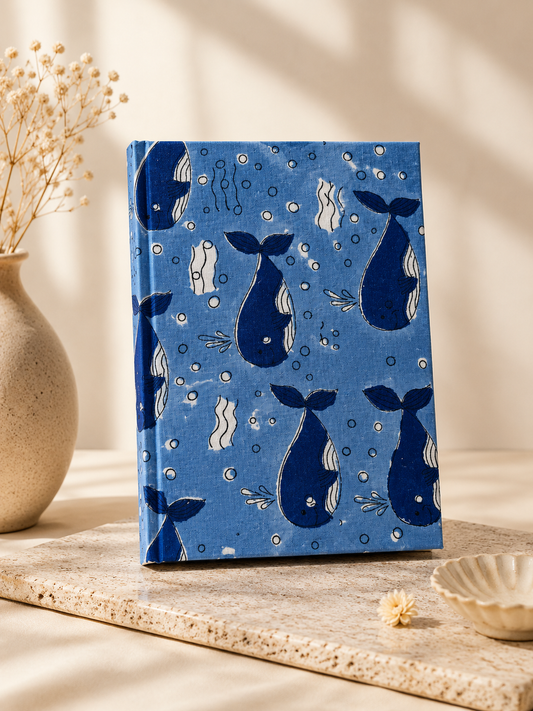 Handblock Print Hardcover Fabric Journal 8x6
