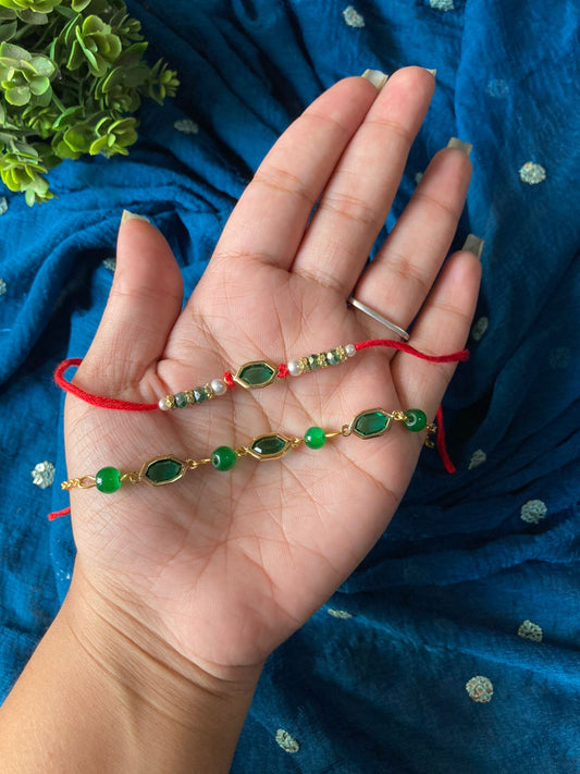 Bhaiya Bhabhi Bracelet Rakhi Set