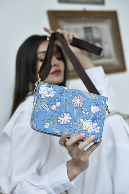 Spring Morning Blockprinted Cross Body Bags