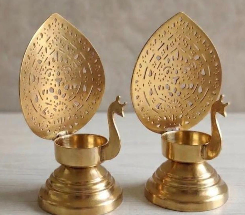 Brass Pea cock Tea light
