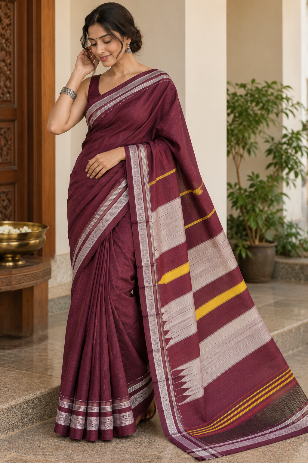 Pure Silk Handwoven Ilkal Saree | Ilkal Silk Saree