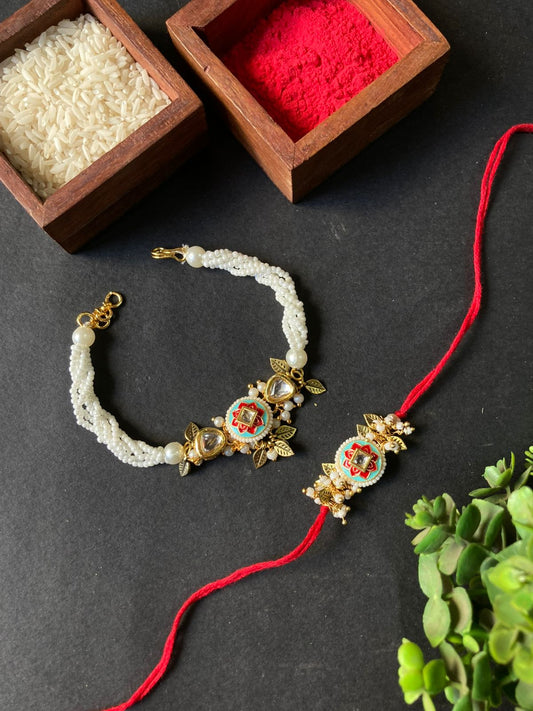 Bhaiya Bhabhi Bracelet Rakhi Set