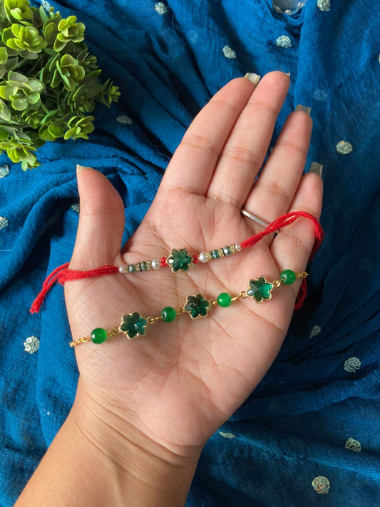 Bhaiya Bhabhi Bracelet Rakhi Set