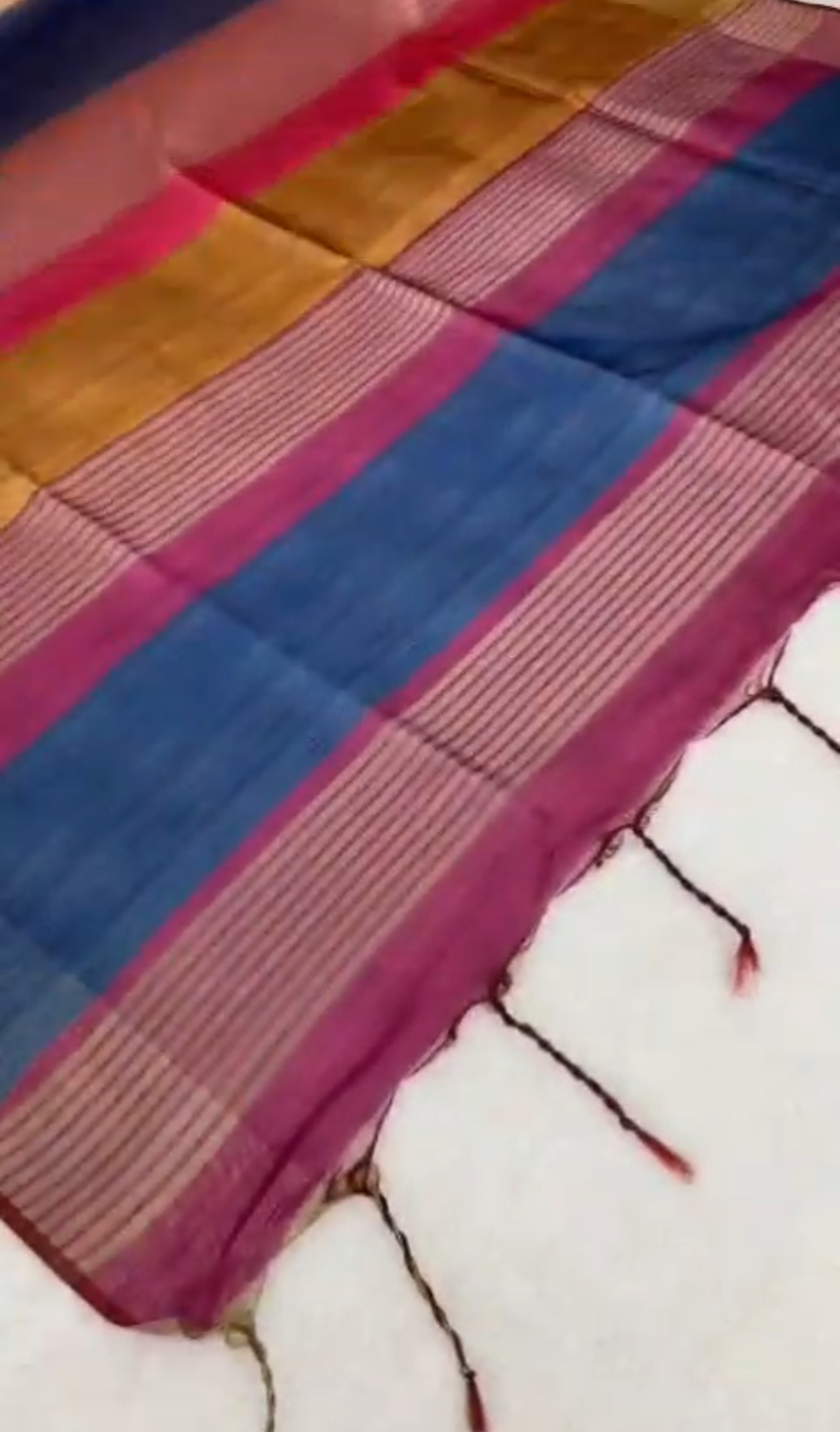 Handwoven Desi Ghicha Silk Saree with Traditional Motifs