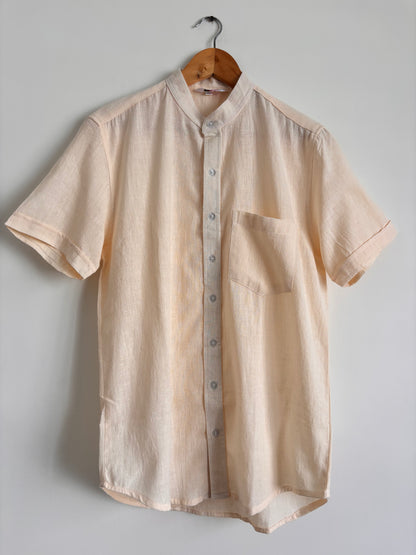 VAYU: Pearled Ivory Organic Kala Cotton Shirt | Handwoven Sustainable Cotton