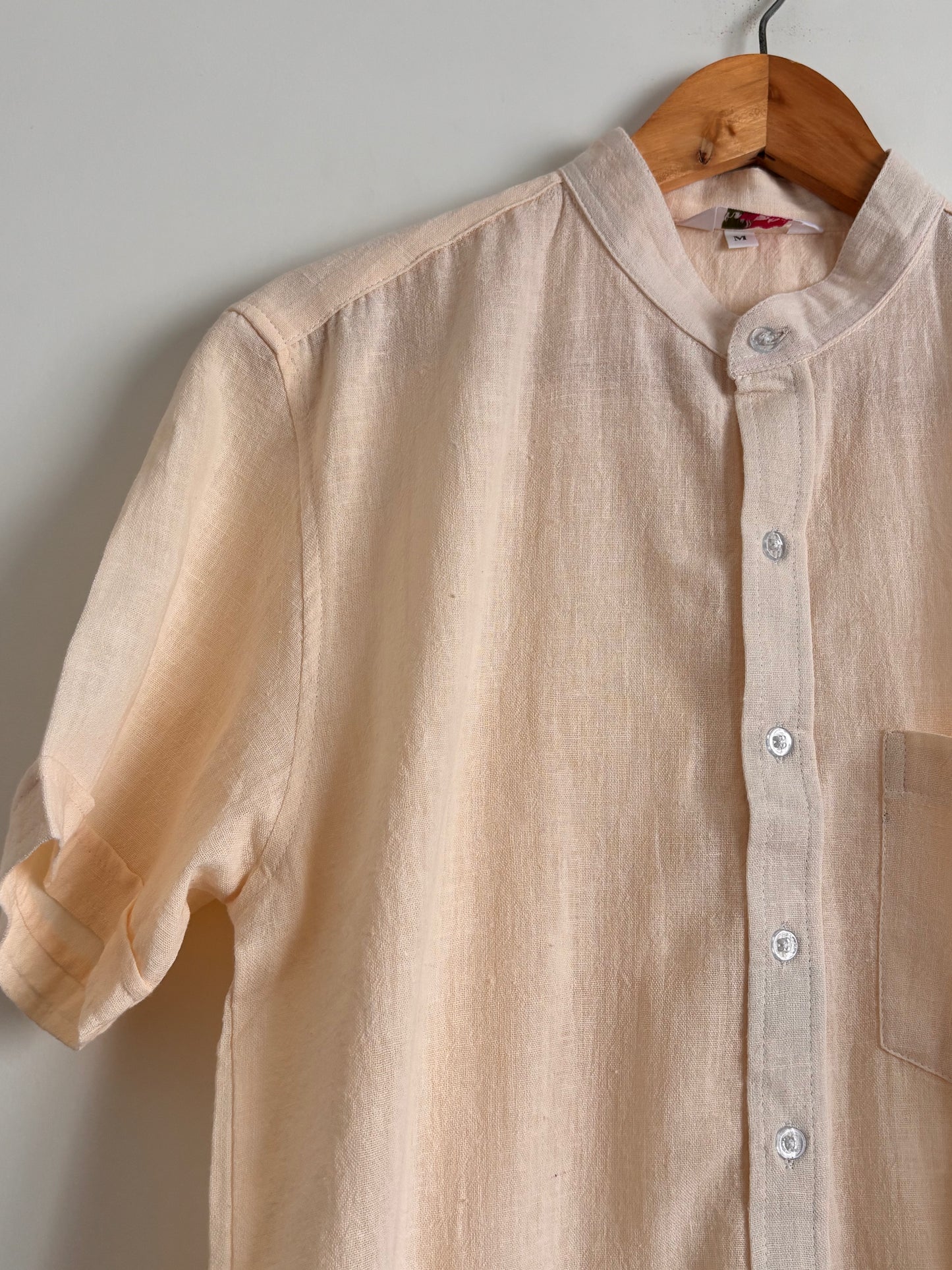 VAYU: Pearled Ivory Organic Kala Cotton Shirt | Handwoven Sustainable Cotton