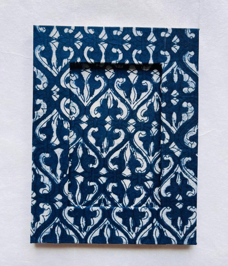 Handblock Print Fabric Photo Frame