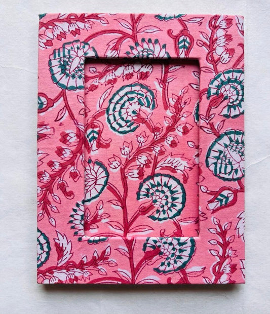 Handblock Print Fabric Photo Frame