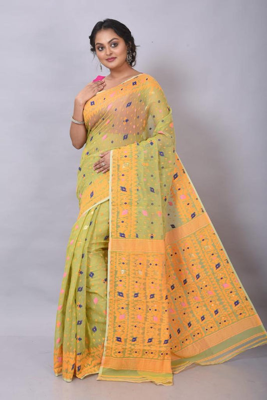 Resham Cotton Dhakai Jamdani Saree