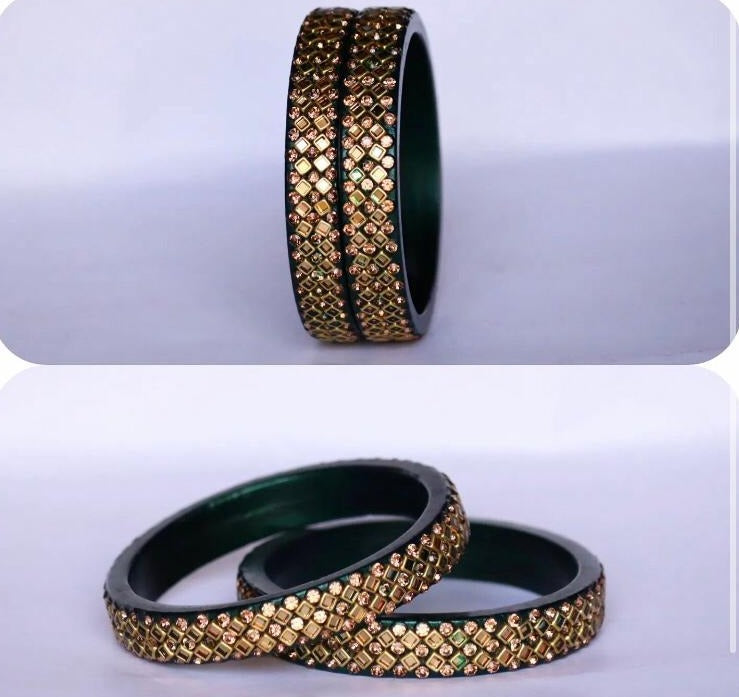 Kundan Lakh  Bangles  Set of 2