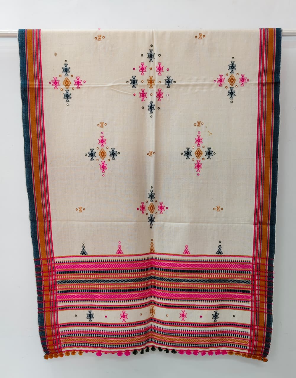 Kutch Handloom Weave Shawl with Mirror Work