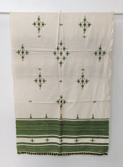 Kutch Handloom Weave Shawl with Mirror Work