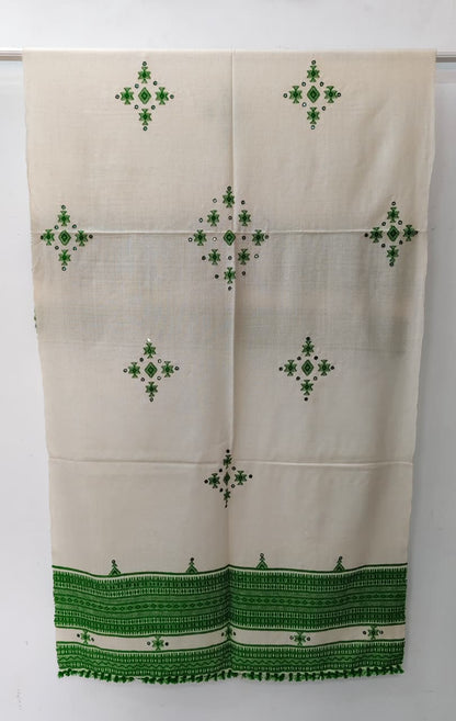 Kutch Handloom Weave Shawl with Mirror Work