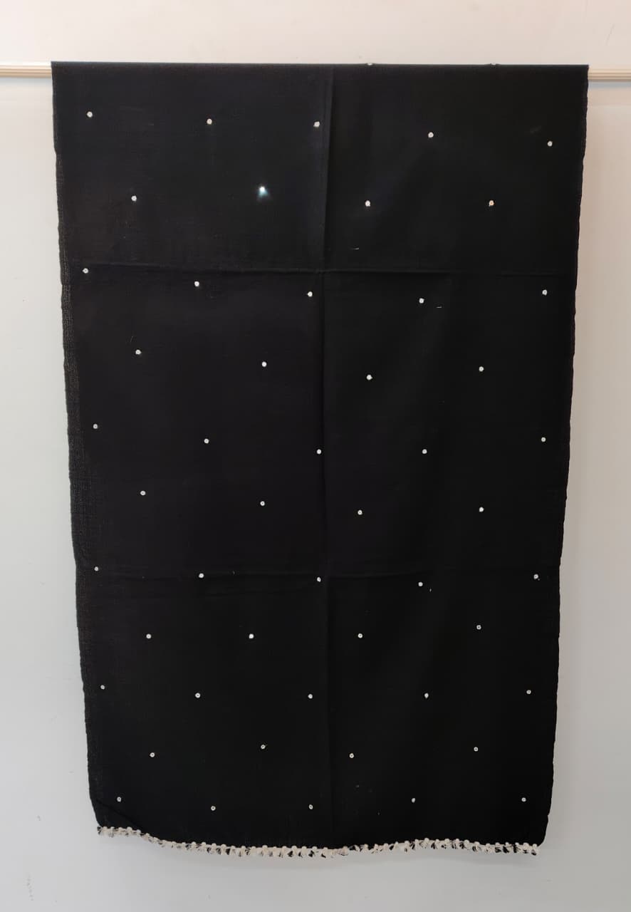 Kutch Handloom Weave Shawl with Mirror Work Overall