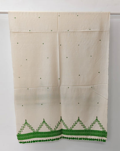 Kutch Handloom Weave Shawl with Mirror Work