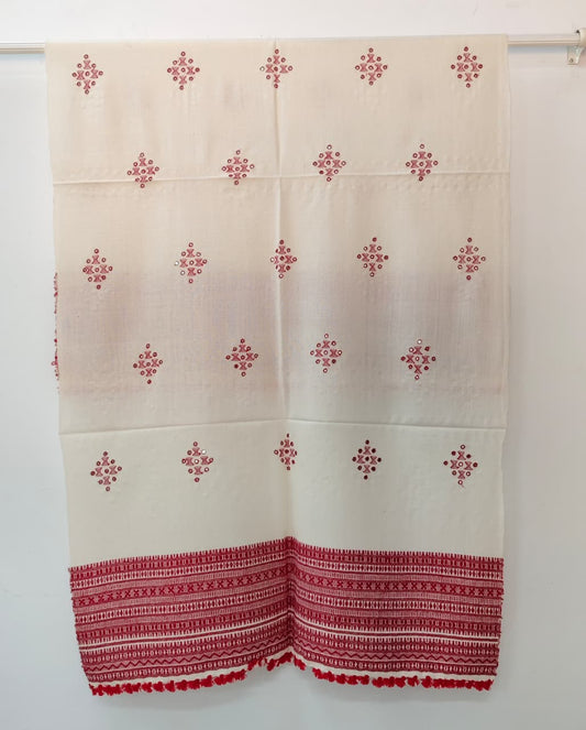 Kutch Handloom Weave Shawl with Mirror Work