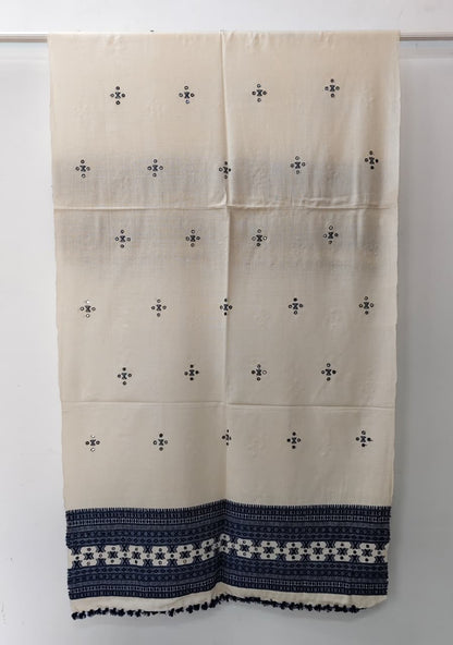 Kutch Handloom Weave Shawl with Mirror Work