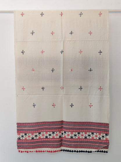 Kutch Handloom Weave Shawl with Mirror Work