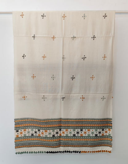Kutch Handloom Weave Shawl with Mirror Work
