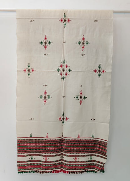 Kutch Handloom Weave Shawl with Mirror Work