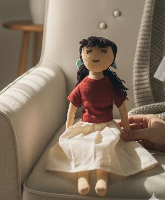 Handmade Fabric Girl Doll Toy for Kids