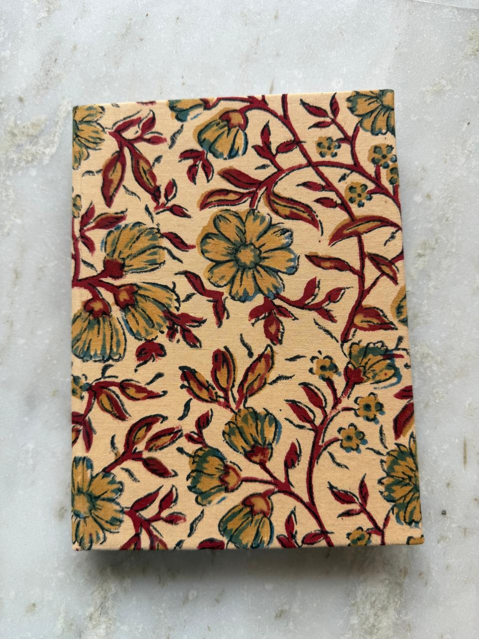Handblock Print Hardcover Fabric Journal 8x6