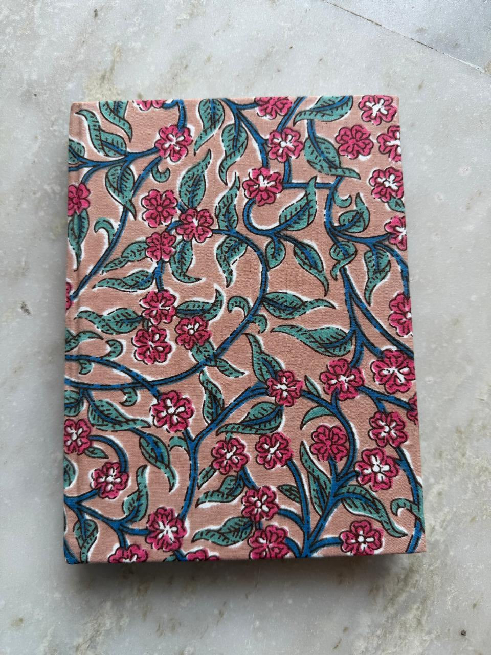 Handblock Print Hardcover Fabric Journal 8x6