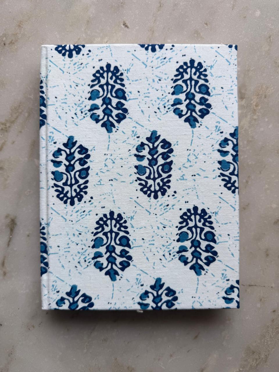 Handblock Print Hardcover Fabric Journal 8x6