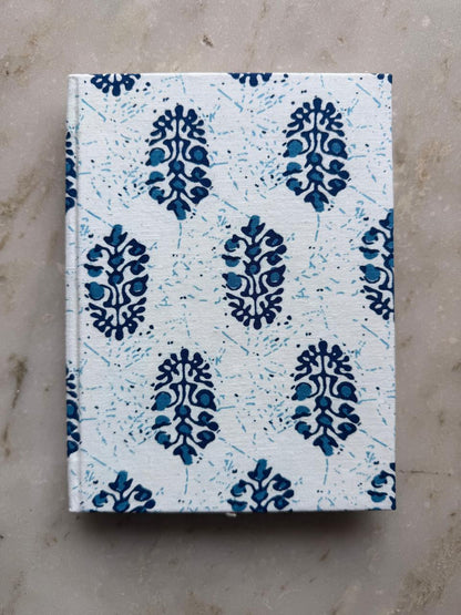 Handblock Print Hardcover Fabric Journal 8x6