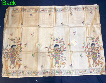 Pure Tussar Silk Katha Marwahi Saree