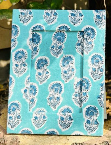 Handblock Print Fabric Photo Frame