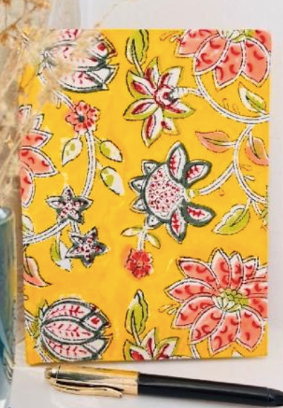 Hardcover Handblock Print Fabric Journal 7x5