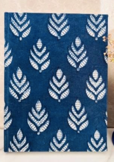 Hardcover Handblock Print Fabric Journal 7x5