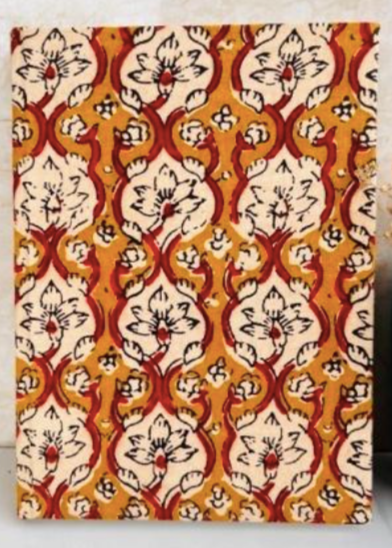 Hardcover Handblock Print Fabric Journal 7x5