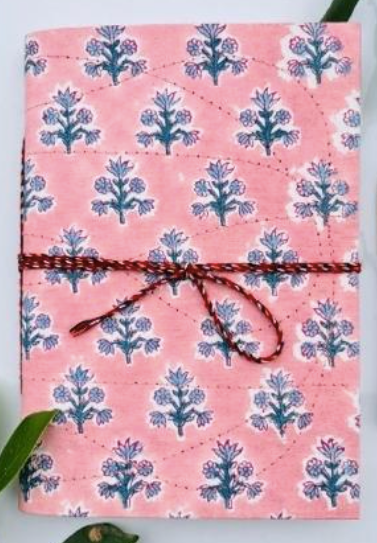 Handblock Print Fabric Journal 9x6