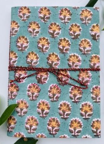 Handblock Print Fabric Journal 9x6