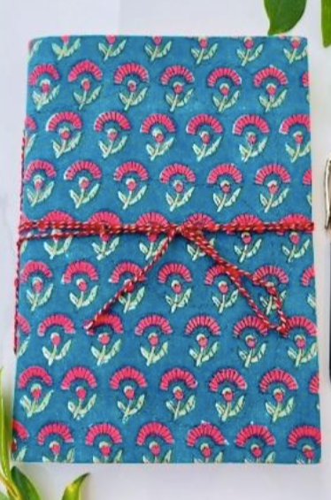 Handblock Print Fabric Journal 9x6