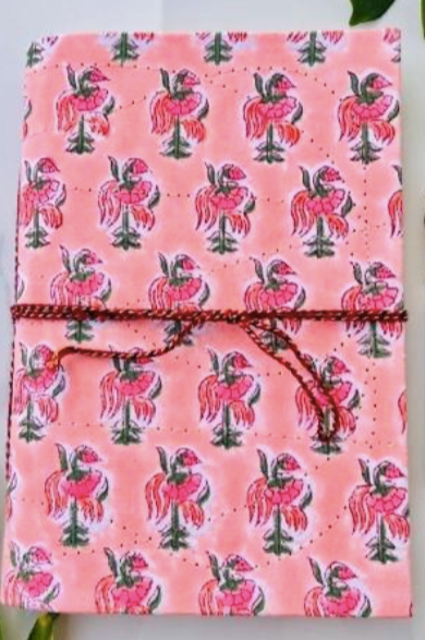 Handblock Print Fabric Journal 9x6