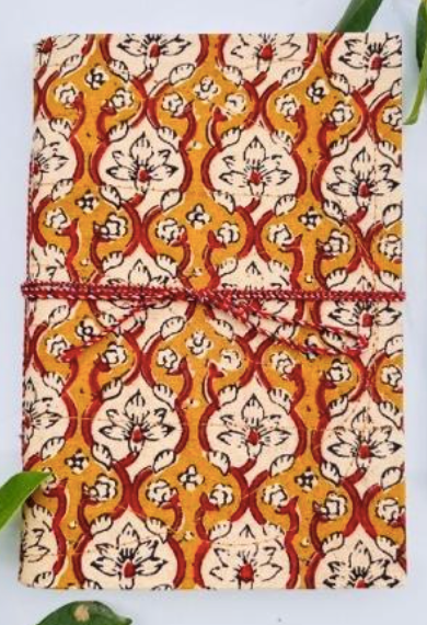 Handblock Print Fabric Journal 9x6