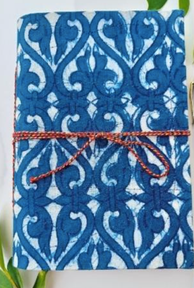 Handblock Print Fabric Journal 9x6