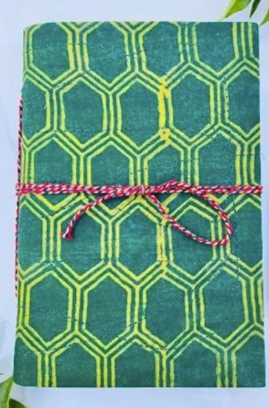 Handblock Print Fabric Journal 9x6