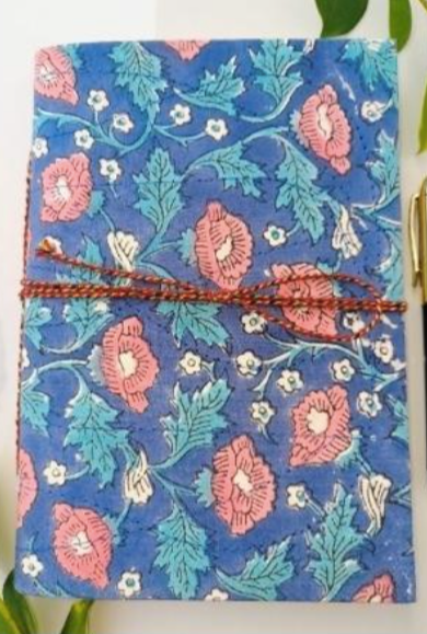 Handblock Print Fabric Journal 9x6