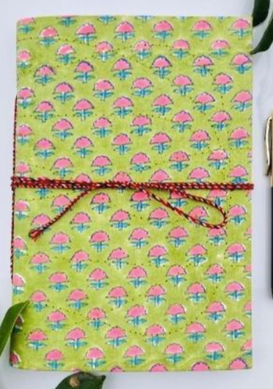 Handblock Print Fabric Journal 9x6