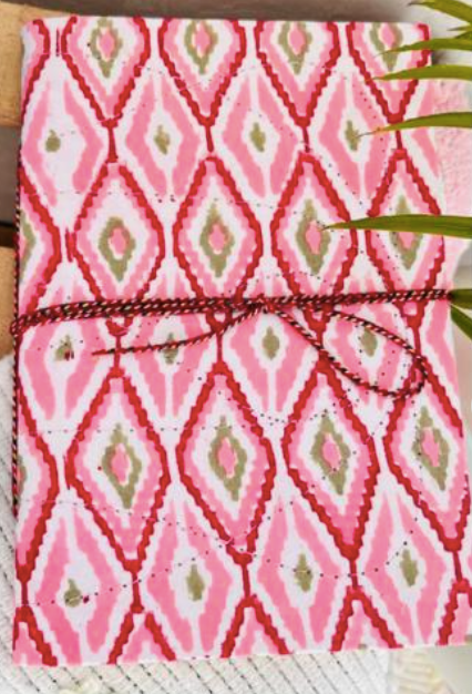 Handblock Print Fabric Journal 6x4