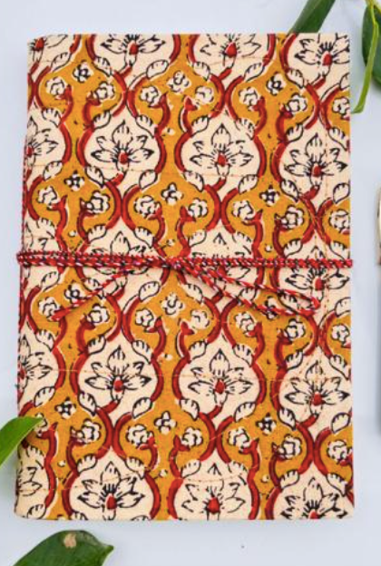 Handblock Print Fabric Journal 6x4