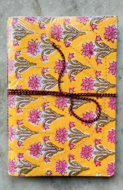 Handblock Print Fabric Journal 6x4