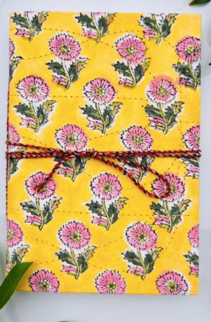 Handblock Print Fabric Journal 6x4