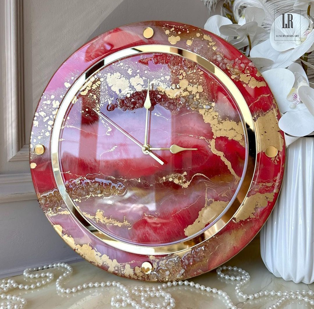 Resin Art Wall Clock